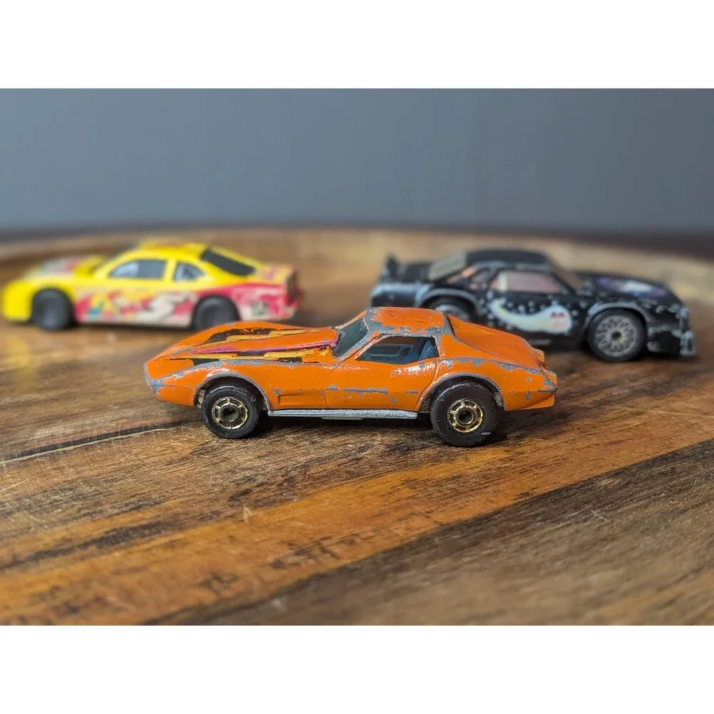 Vintage Diecast Toy Car Lot of 12 Mixed Loose Cars NASCAR Style Hot Wheels Match